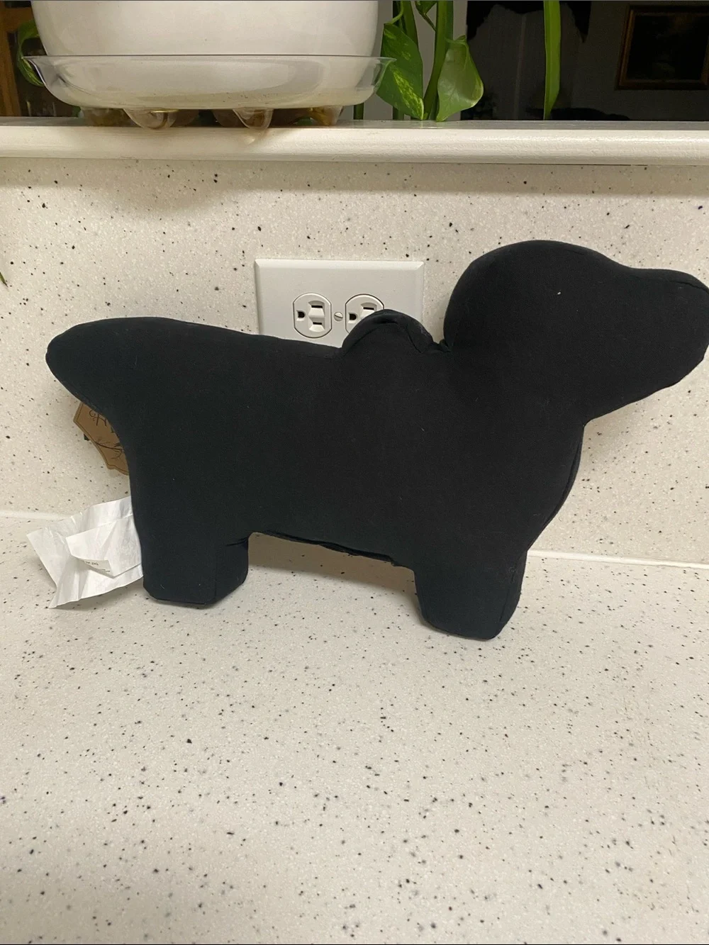NWT.  Hallow’s Eve, beaded dachshund decorative pillow.